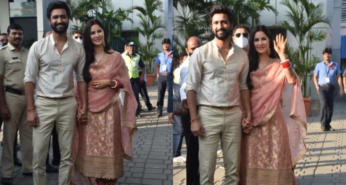 Katrina Kaif, Vicky Kaushal make first public appearance as married couple