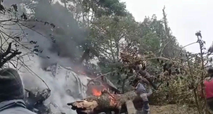 Military chopper with CDS Rawat, others on board crashes in Tamil Nadu