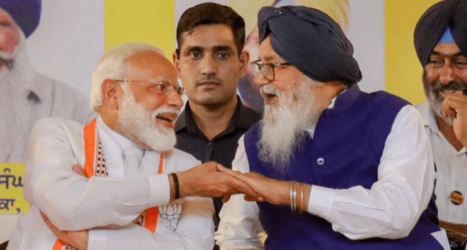 PM Modi extends birthday greetings to former Punjab CM Parkash Singh Badal