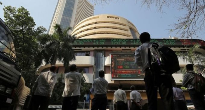 Equity indices open in red, Sensex down by 251 points