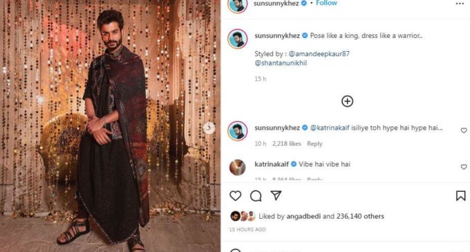 ‘Vibe hai’: Katrina Kaif comments on Sunny Kaushal’s new snap from VicKat wedding