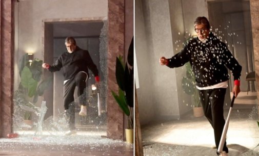 Amitabh Bachchan smashes glass in new Instagram picture