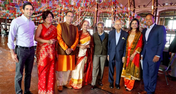 Celebration of Holi festival in Chicago