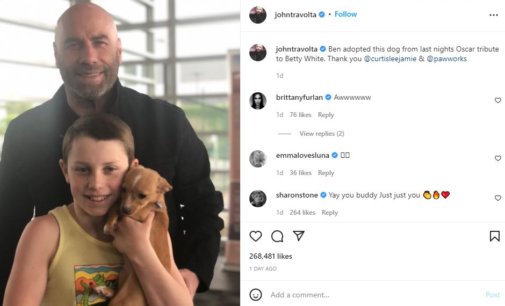 John Travolta adopts dog from Betty White Oscars Tribute