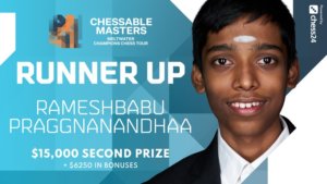 India's Praggnanandhaa loses Chessable Masters' title to China's Ding Lirens