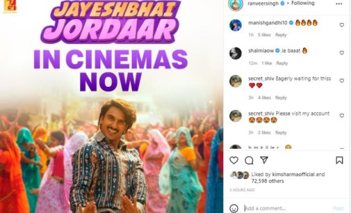 ‘Jayeshbhai Jordaar’ releases: “Jayeshbhai aavyo che” announces Ranveer Singh