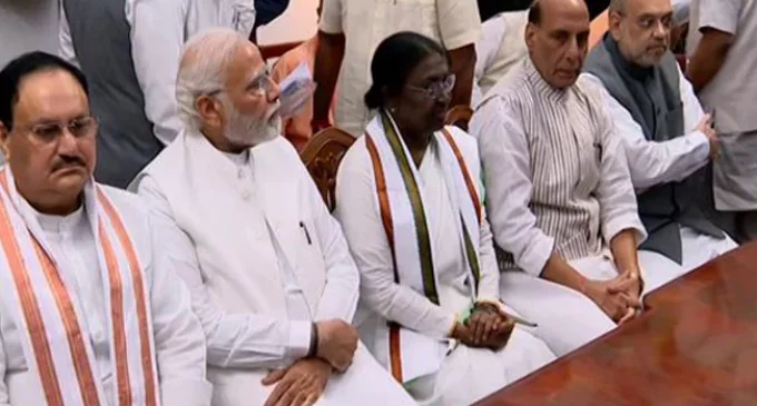 NDA’s presidential candidate Droupadi Murmu files her nomination papers