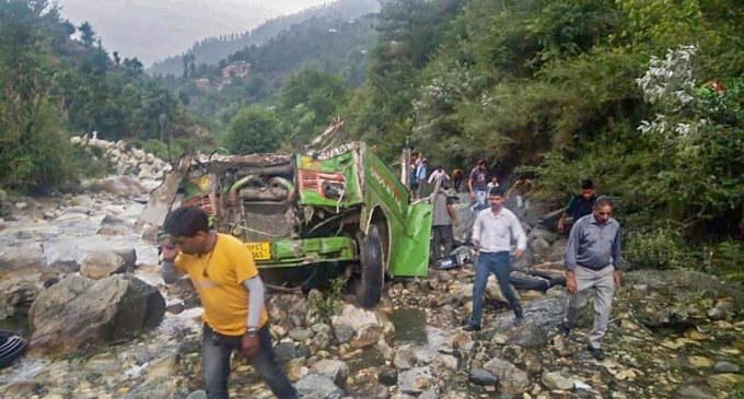 Himachal: 10 dead, several injured as school bus falls off cliff in Kullu