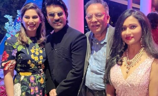 Tollywood ‘RRR’ star Ram Charan with Jo Sharma American Actress