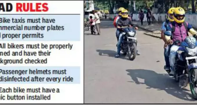 Commercial number plates mandatory for app-bikes in West Bengal